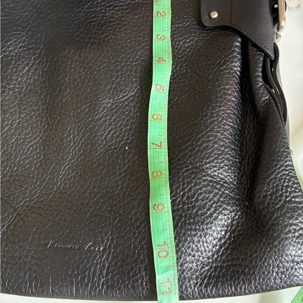 DKNY silver ring Leather black Handbag